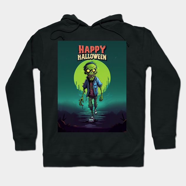 The Walking Zombie (Happy Halloween) Hoodie by So Red The Poppy